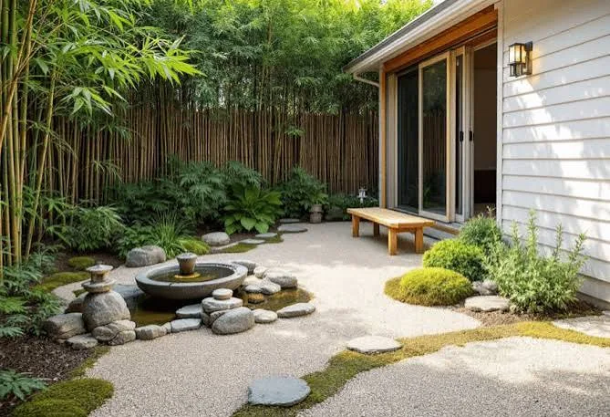 Japanese Zen and vertical garden project detail 2